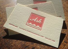 Ash Woodworking Business Cards
